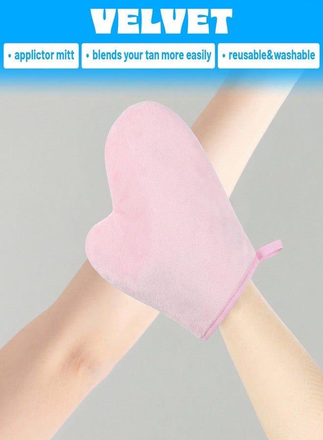 Lnngub 2 Pcs Tanning Mitt,Tanning Mitts Self Tanner Tannings Gloves for Self-Tan Lotion Self Tan Glove for Men Women,Pink - Image 4