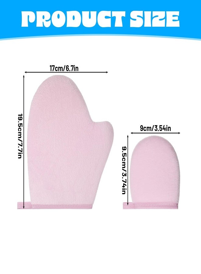 Lnngub 2 Pcs Tanning Mitt,Tanning Mitts Self Tanner Tannings Gloves for Self-Tan Lotion Self Tan Glove for Men Women,Pink - Image 2