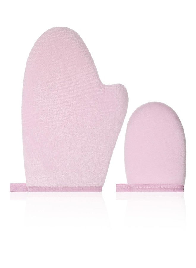 Lnngub 2 Pcs Tanning Mitt,Tanning Mitts Self Tanner Tannings Gloves for Self-Tan Lotion Self Tan Glove for Men Women,Pink - Image 1