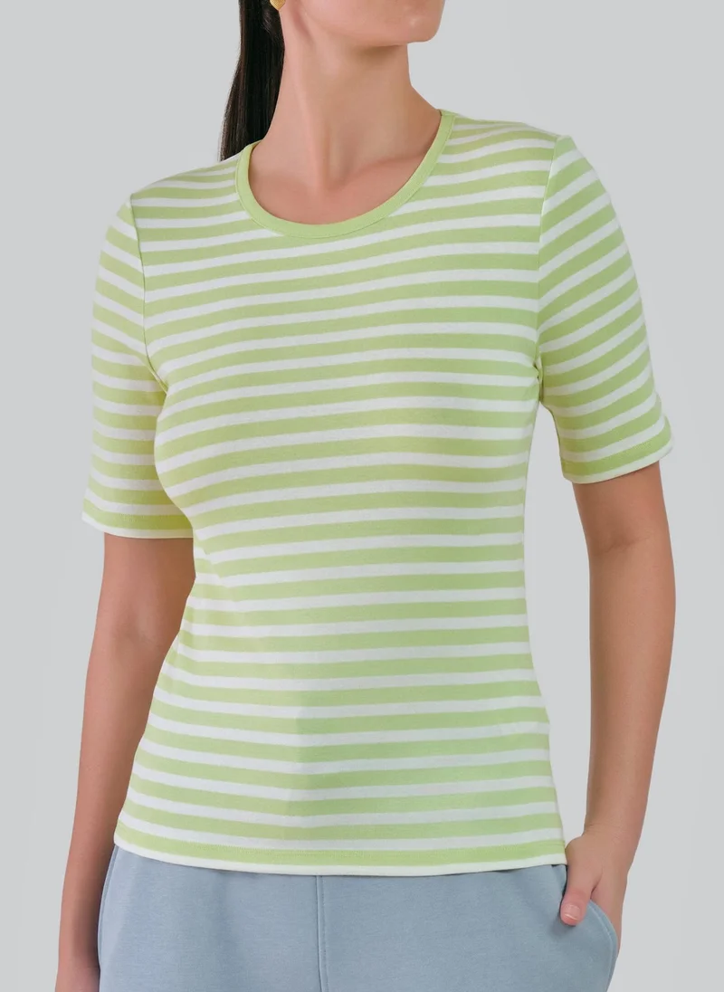 GANT Slim Striped 1X1 Ribbed T-Shirt