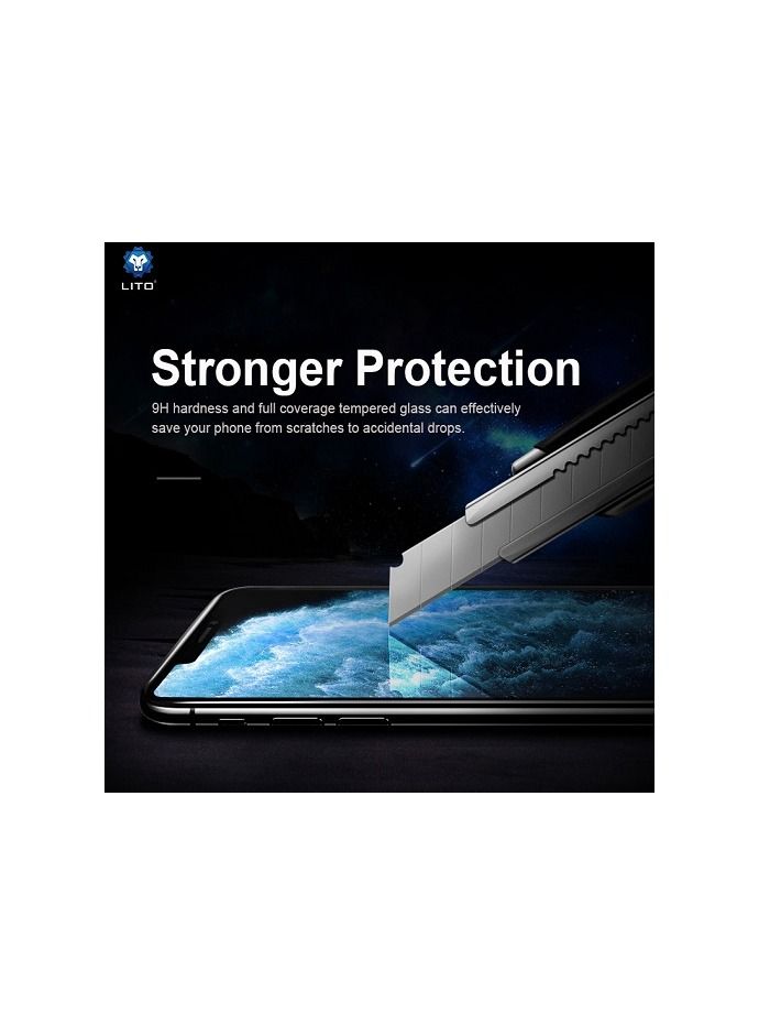 LITO Full Coverage Full Glue 9H Hardness HD Tempered Glass Screen Protector For Apple IPhone 13 CLEAR - Image 4