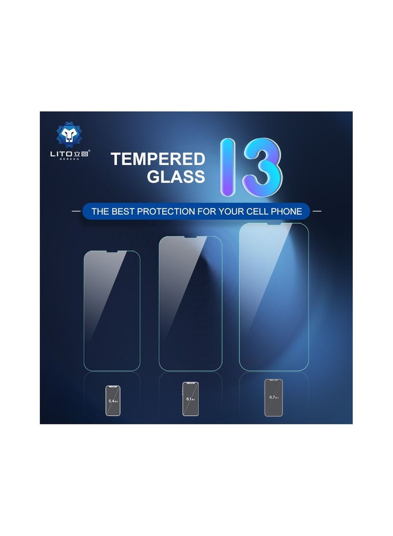 LITO Full Coverage Full Glue 9H Hardness HD Tempered Glass Screen Protector For Apple IPhone 13 CLEAR - Image 3