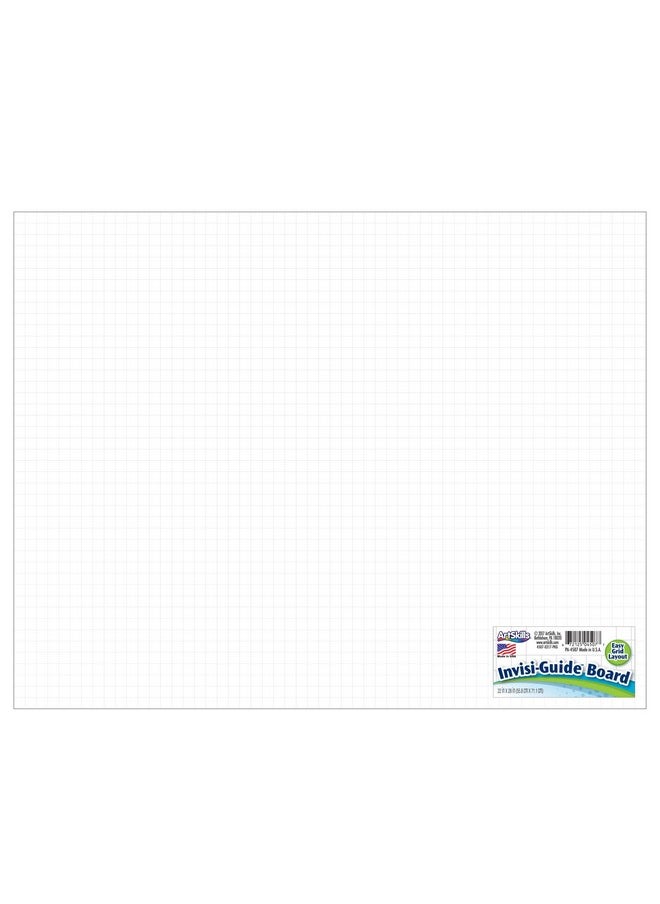 ArtSkills 22" X 28" Invisi-Guide White Poster Board With Grid For School Projects And Signs, 25-Pack 