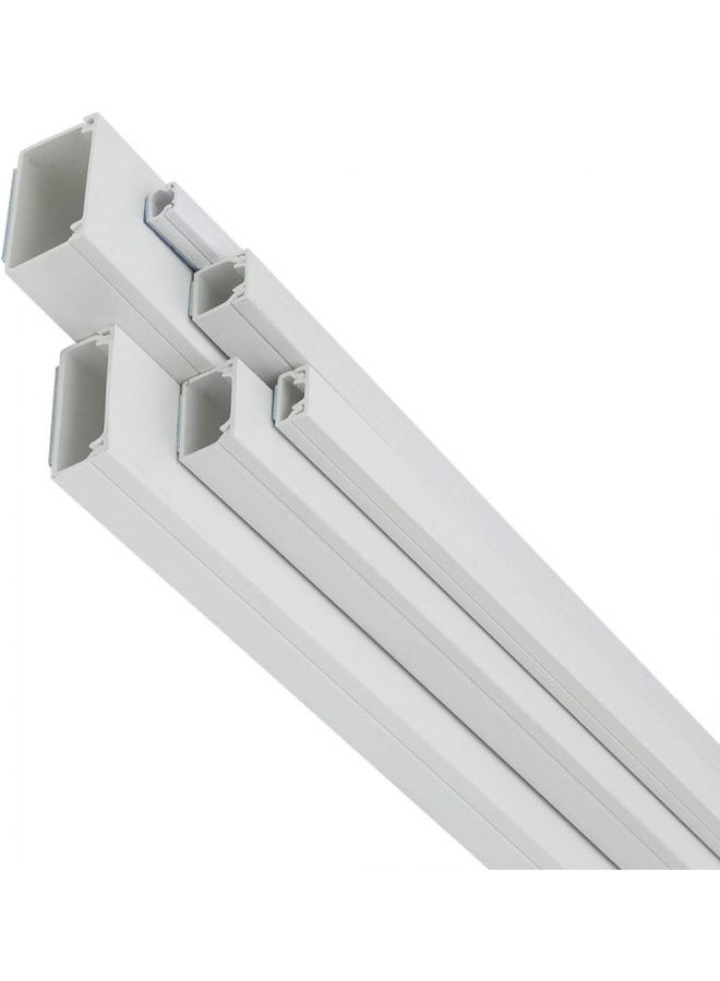 Reliable Electrical Pvc Trunking With Sticker 1M Long White Self Adhesive Cover Hider Cable Management (16Mm)  - Image 1