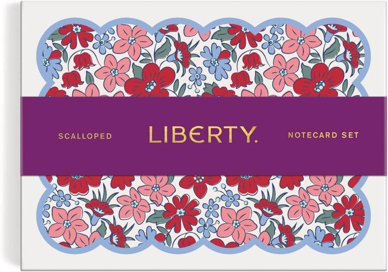 Galison Liberty Scalloped Shaped Notecard Set - Image 1