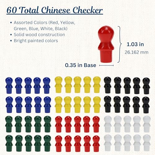 WE Games Replacement Wooden Pegs for Chinese Checkers - Image 5