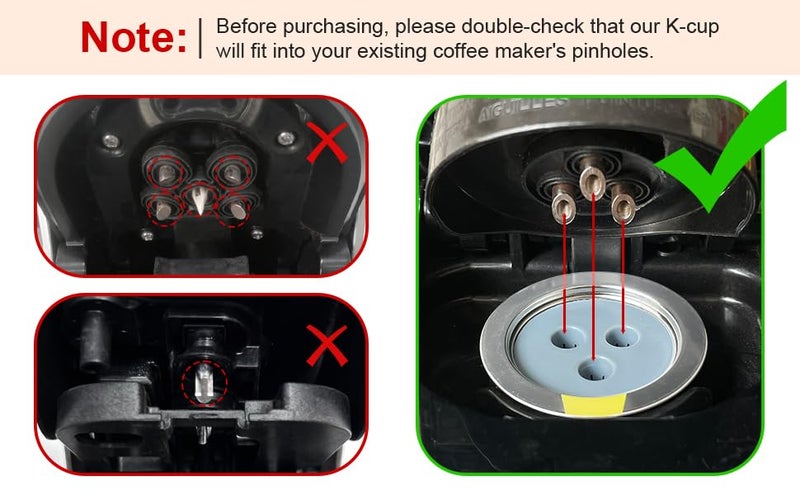 YEOSEN Stainless Steel Reusable K Cups Compatible with Ninja Coffee Maker,Upgrade2 Pack K Cups Reusable Coffee Pods,Permanent Coffee Filters Fit Ninja CFP201 CFP300 CFP305 CFP307 CFP400 (2Pack) - Image 2