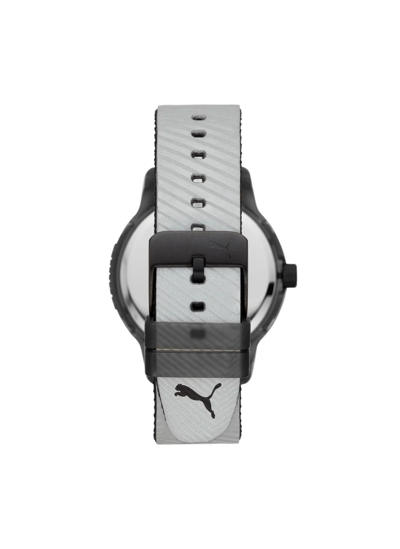 بوما Reset V1 Analog Quartz Watch for Men With Silver Silicone Band- 5 ATM - PU P5032