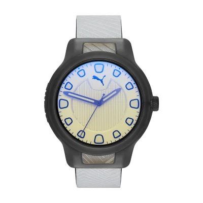 بوما Reset V1 Analog Quartz Watch for Men With Silver Silicone Band- 5 ATM - PU P5032