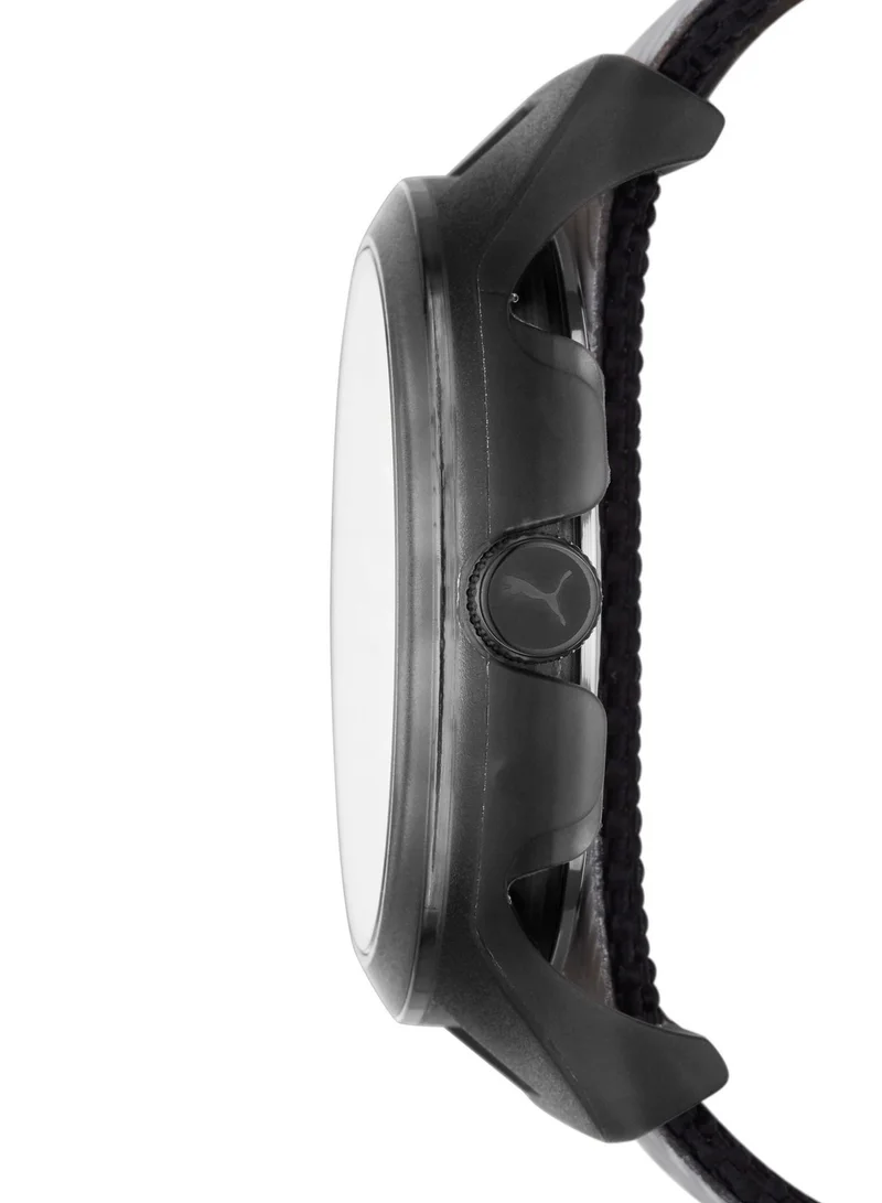 بوما Reset V1 Analog Quartz Watch for Men With Silver Silicone Band- 5 ATM - PU P5032