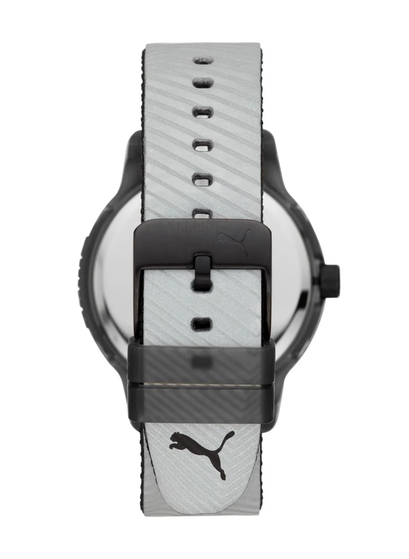 بوما Reset V1 Analog Quartz Watch for Men With Silver Silicone Band- 5 ATM - PU P5032