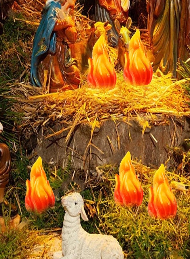 Furjane 60 Pcs Mini Fake Fire Campfire Model - Miniature Village Campfire Figurines Landscape DIY Terrarium Crafts Christmas Miniature Town Accessories for Mini Christmas Scene Micro Landscape Decor - Image 4