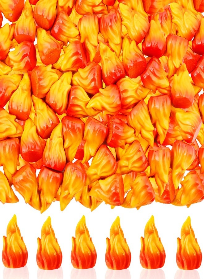 Furjane 60 Pcs Mini Fake Fire Campfire Model - Miniature Village Campfire Figurines Landscape DIY Terrarium Crafts Christmas Miniature Town Accessories for Mini Christmas Scene Micro Landscape Decor - Image 1