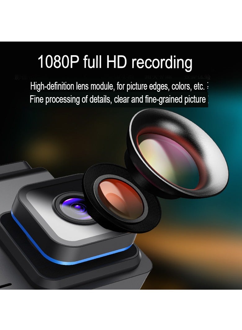 AROAQ HD Driving Recorder, 1080p Car DVR USB Car Dashcam, Driving Recorder Wide Angle 24 Hours Parking Surveillance, USB Cable Mobile Phone Interconnection Single Lens (Alloy Ultra High Definition Version) - Image 4