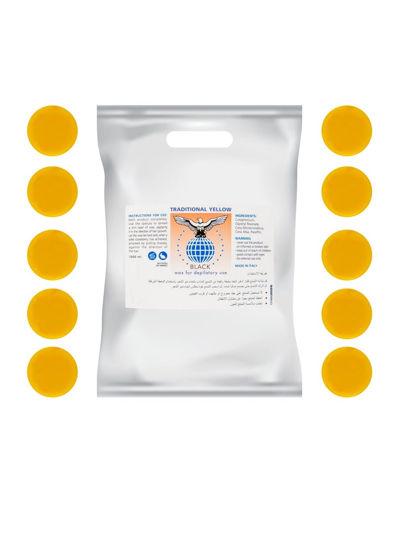 Black Italian Wax Tablets for Hair Removal 1kg - Image 2