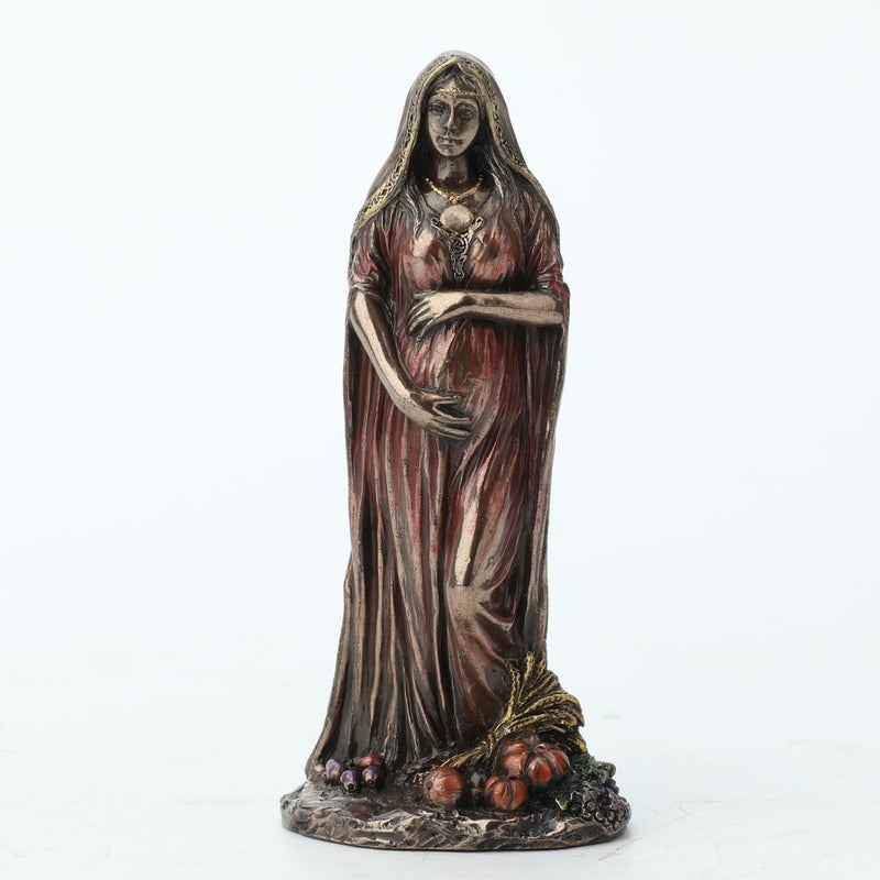 Veronese Design 4 1/8 Inch Triple Goddess The Mother Pagan Wicca Resin Sculpture Bronze Finish - Image 1