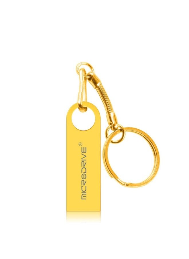 براق Microdrive 16 جيجا بايت USB 2.0 مقاومة للمعادن عالي السرعة U Disk (الذهب)  - Image 1