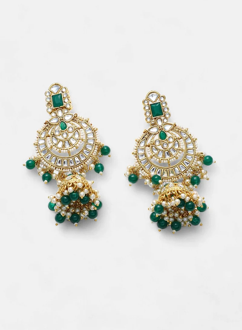 SOHI Stone-Studded & Beaded Artificial Jewellery Set
