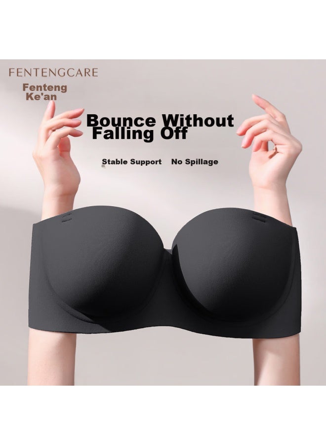 FENTENGCARE Fentengcare [large Size Strapless Bra], Non-slip Invisible Bra, Push-up Soft Underwire, Minimizes Large Breasts, Thin Style Women's Bra  - Image 1
