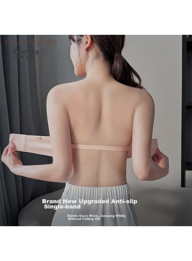 FENTENGCARE Fentengcare [large Size Strapless Bra], Non-slip Invisible Bra, Push-up Soft Underwire, Minimizes Large Breasts, Thin Style Women's Bra  - Image 4