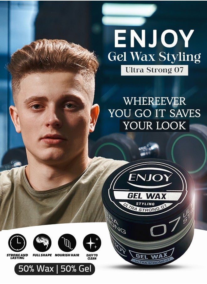 ENJOY ENJOY Hair Wax 07 Cream – Ultra Strong Hold | 150ml | Gel Wax for Men  - Image 2