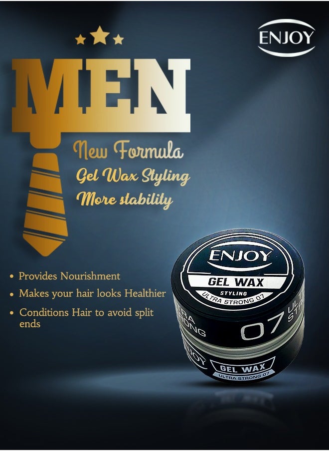 ENJOY ENJOY Hair Wax 07 Cream – Ultra Strong Hold | 150ml | Gel Wax for Men  - Image 4