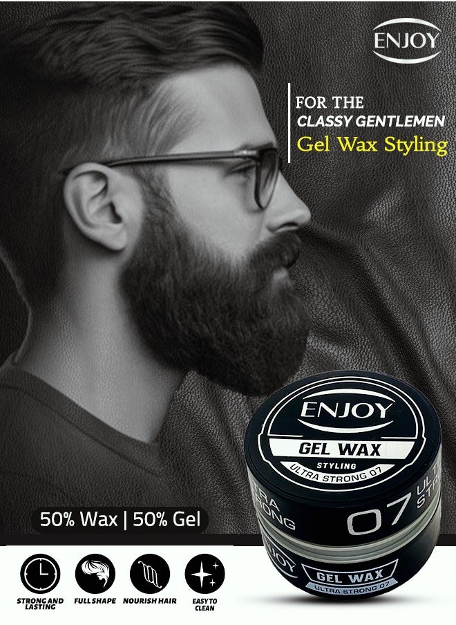 ENJOY ENJOY Hair Wax 07 Cream – Ultra Strong Hold | 150ml | Gel Wax for Men  - Image 3