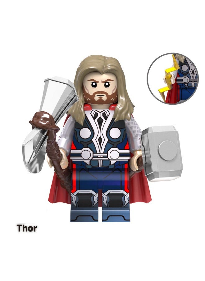 XINH 4-Piece Marvel Avengers Series Superhero Mini Action Figures Set, High Quality Mini Figures Series Stitching Toys Playsets for Collectors and Kids (Captain America/Thor/Doctor Strange/Iron Man)  - Image 3