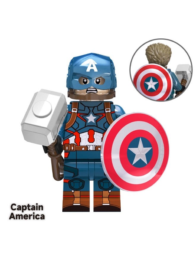 XINH 4-Piece Marvel Avengers Series Superhero Mini Action Figures Set, High Quality Mini Figures Series Stitching Toys Playsets for Collectors and Kids (Captain America/Thor/Doctor Strange/Iron Man)  - Image 2