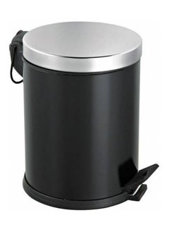 Generic Bathroom set stainless steel basket 5l with inner bucket and toilet brush black and silver  - Image 2