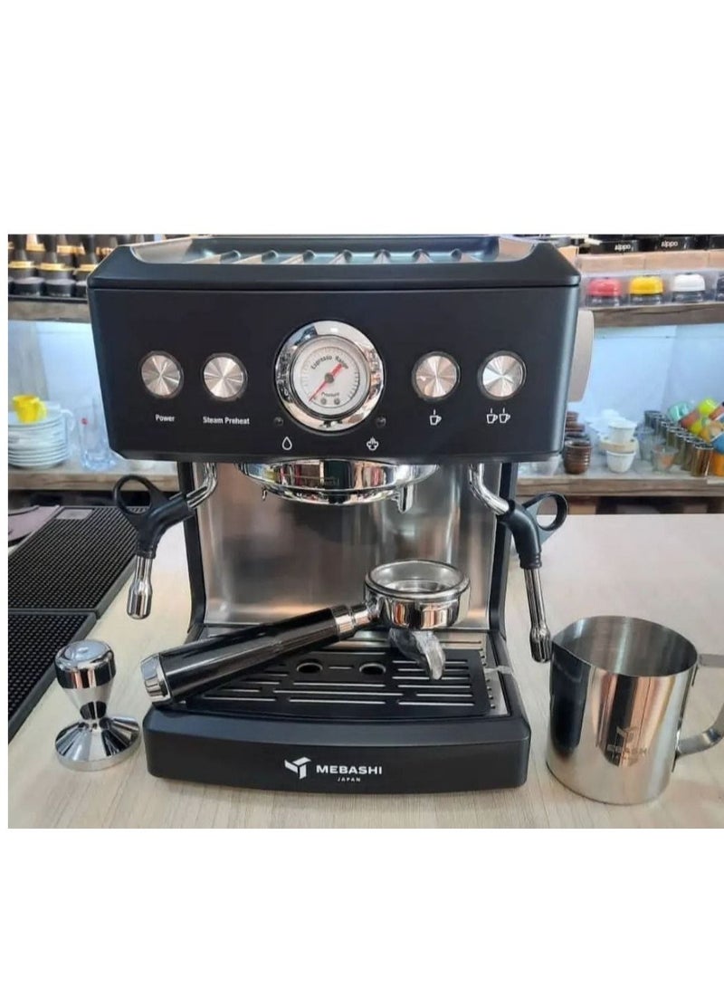 Mebashi Espresso Commercial Coffee Machine, 2.1L, 20Bar Pressure, Multicolor (ME-CCM2051B)(Black) - Image 2