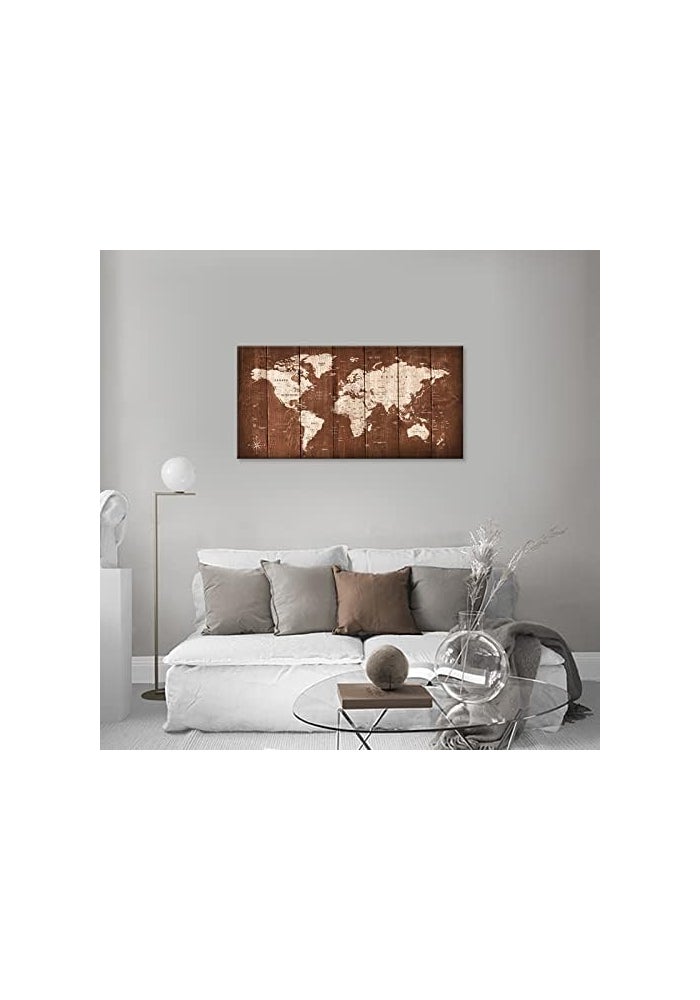 BPA Vintage World Map Canvas Wall Art - Image 5