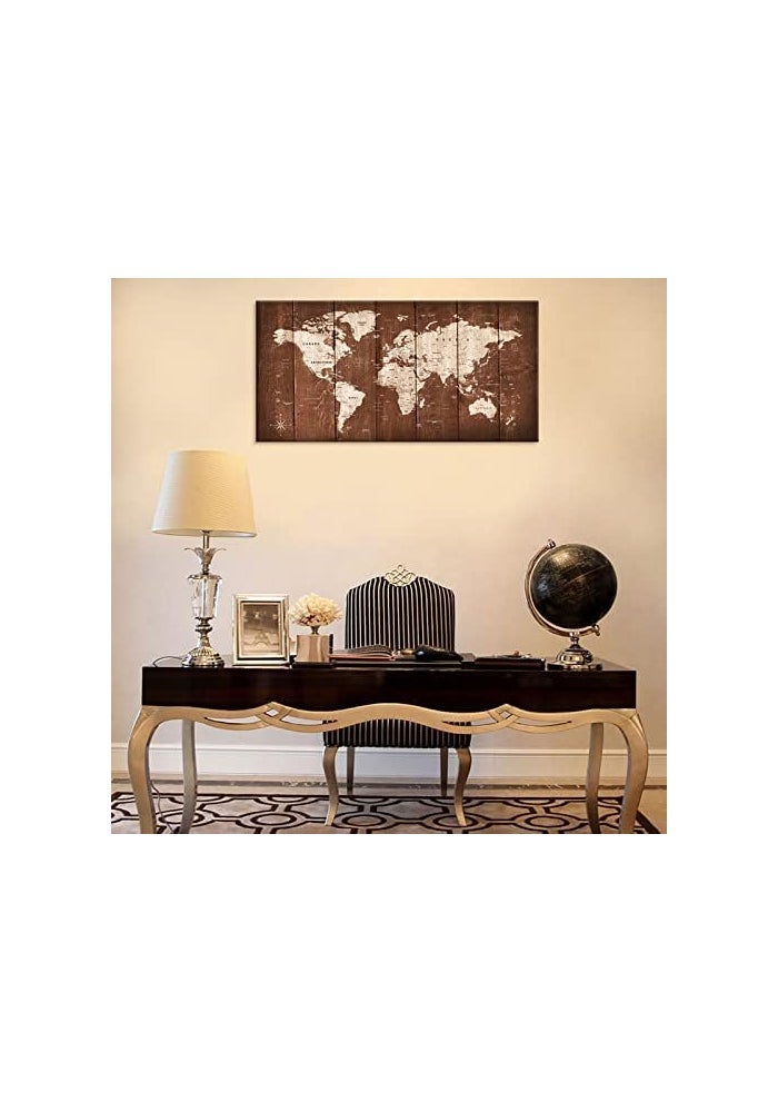 BPA Vintage World Map Canvas Wall Art - Image 2