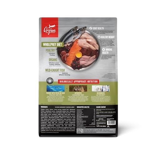 ORIJEN Grain Free High Protein Dry Dog Food Senior Recipe 4.5lb Bag - Image 2