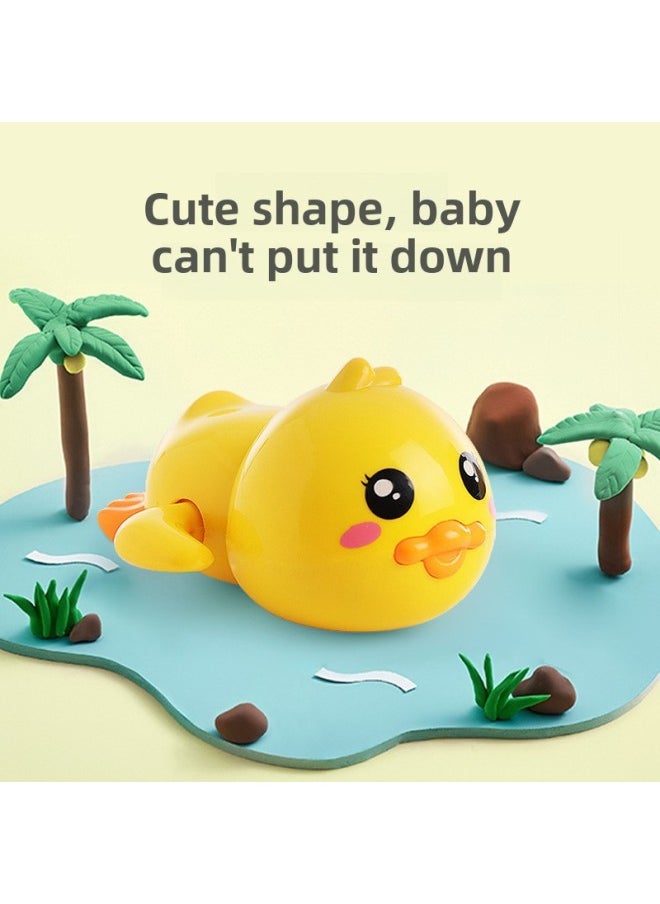 Generic - Baby Bath Toy Children's Water Play Crab Swimming Baby Children's Water Play Little Duck Little Turtle Coil Toy-Color:Cute Runny Elephant In The Water [orange Clothes Style] Bagged - Image 1