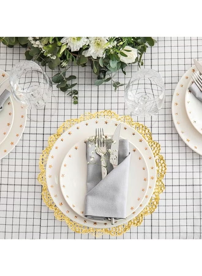 Green Tiger Gold Round Paper Doilies 12 Pcs – 10 Inch Lace Decorative Paper - Image 5