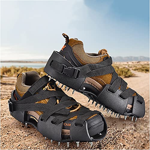 TRINKA Spiked Shoes for Resinous Coatings, Epoxy Floor, Overlays, Cover Installation, Spiked Screeding Sanda,Ice Crampons, Black - Image 4