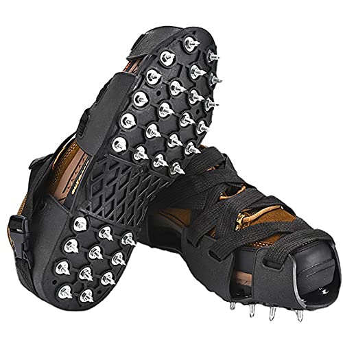 TRINKA Spiked Shoes for Resinous Coatings, Epoxy Floor, Overlays, Cover Installation, Spiked Screeding Sanda,Ice Crampons, Black - Image 1