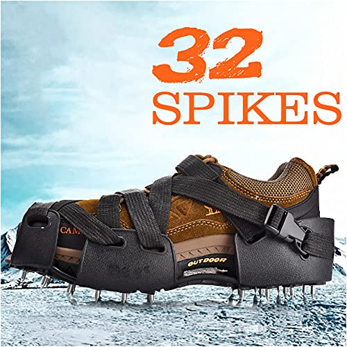 TRINKA Spiked Shoes for Resinous Coatings, Epoxy Floor, Overlays, Cover Installation, Spiked Screeding Sanda,Ice Crampons, Black - Image 3
