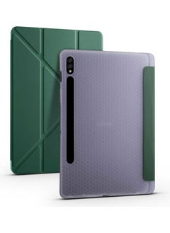 Nezih Case Samsung Galaxy Tab S7 Plus T970 Compatible Origami Pencil Case Pu Leather Back Soft Silicone Case 