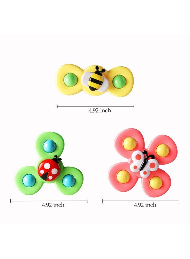 ALASOU ALASOU 3PCS Suction Cup Spinner Toys for 1 Year Old Boy Girl|Spinning Top Baby Toys 12 18 Months|1 2 Year Old Boy Birthday Gift|Baby Bath Toy for Kids Ages 1-3|Sensory Toy for Toddlers 1-3 - Image 3