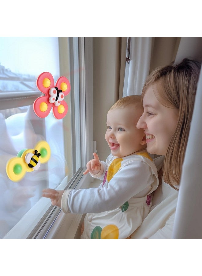 ALASOU ALASOU 3PCS Suction Cup Spinner Toys for 1 Year Old Boy Girl|Spinning Top Baby Toys 12 18 Months|1 2 Year Old Boy Birthday Gift|Baby Bath Toy for Kids Ages 1-3|Sensory Toy for Toddlers 1-3 - Image 2