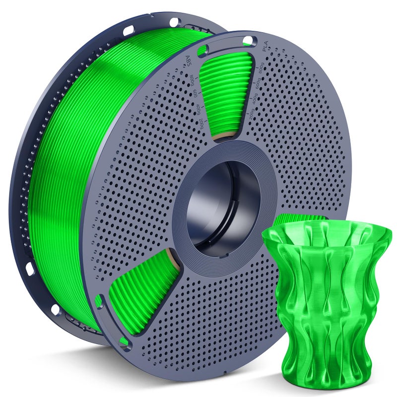 Sunlu خيوط طباعة ثلاثية الأبعاد من SUNLU، خيوط PLA ملفوفة بشكل مرتب 1.75 مم، دقة أبعاد +/- 0.02 مم، تناسب معظم طابعات FDM ثلاثية الأبعاد، بكرة 1 كجم (2.2 رطل)، 330 متر، خيوط طباعة ثلاثية الأبعاد شفافة، أخضر شفاف - Image 1