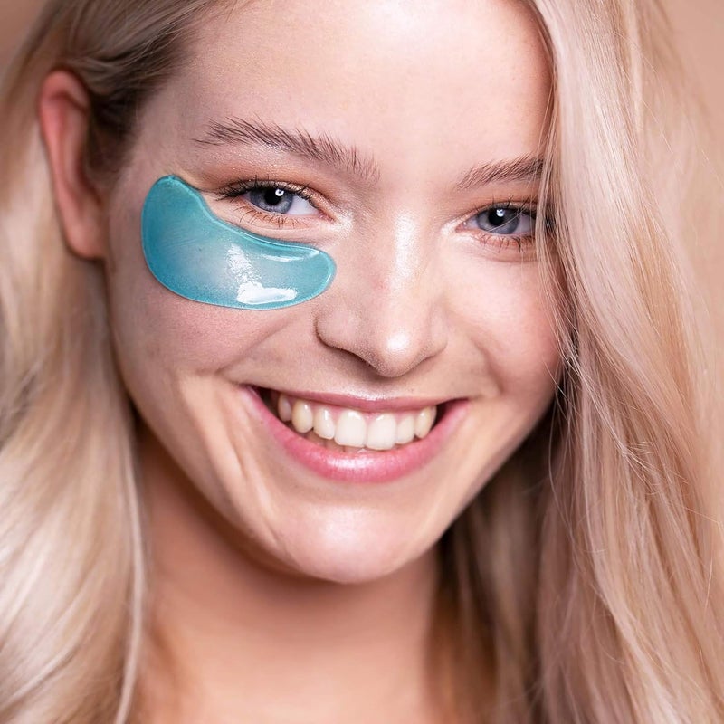 YEAUTY Deep hydration eye pad mask, moisturising eye pads with aloe vera, hyaluronic and vitamin E against dry and chapped skin, for an optimally moisturised eye area, 1 x 2 pieces - Image 2