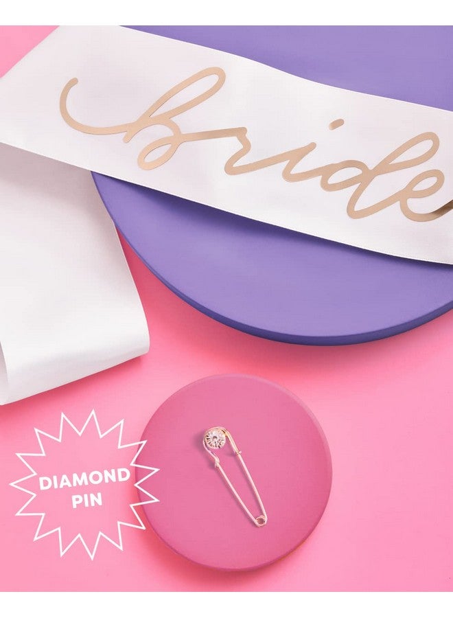 xo, Fetti xo, Fetti Bride to Be Sash | Bachelorette Party Decorations White + Rose Gold, Bridal Shower Gift, Bridesmaid Favors  - Image 4