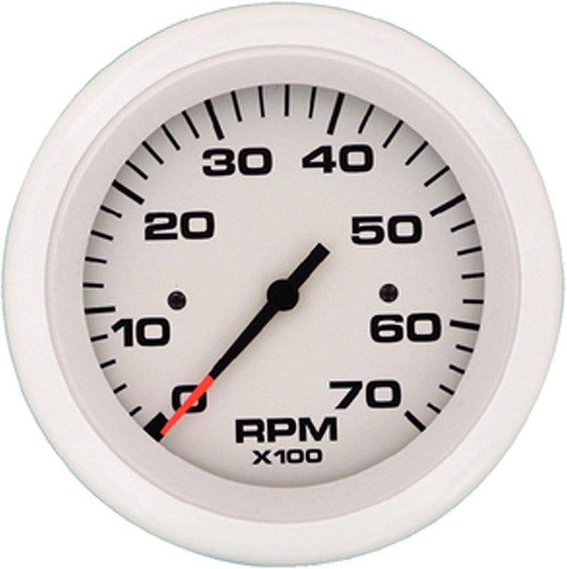 Sierra International 68373P 3-Inch Tachometer with White Bezel