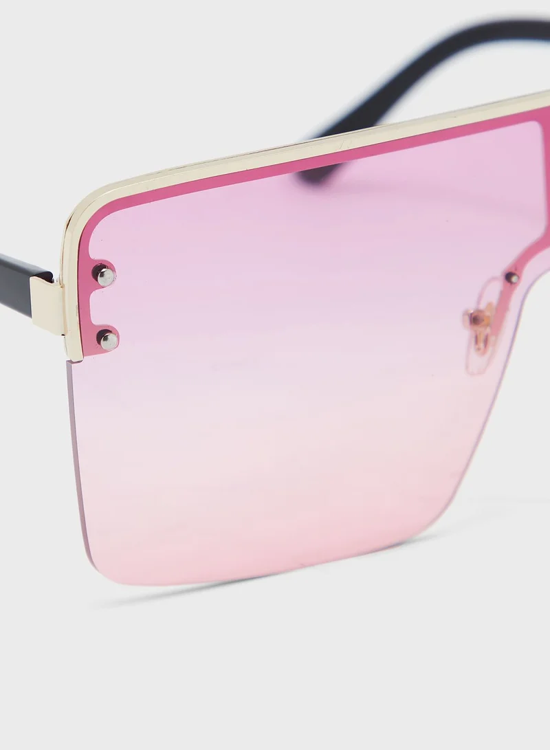 Ginger Oversized Square Shield Sunglasses