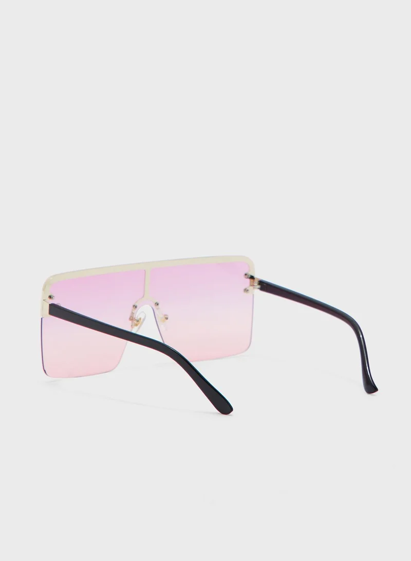 Ginger Oversized Square Shield Sunglasses