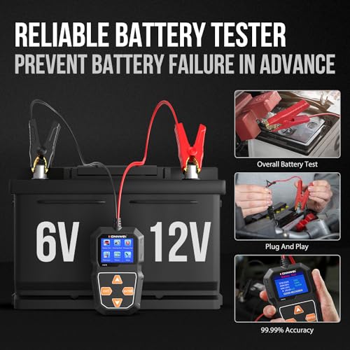 Konnwei مُختبر بطارية السيارة KONNWEI KW218 6V 12V 100-2000 CCA مُختبر تحميل بطارية السيارات مُختبر مولد الطاقة مُحلل بطارية السيارات الرقمية مُختبر نظام الشحن والتشغيل للسيارة والشاحنة والقوارب والدراجات النارية - Image 2