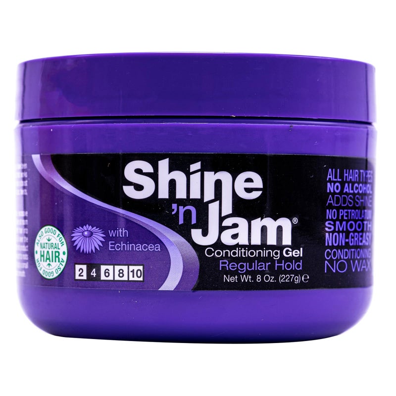 Shine 'n Jam AmPro Shine 'n Jam Gel Regular Hold, 4 Ounce - Image 1